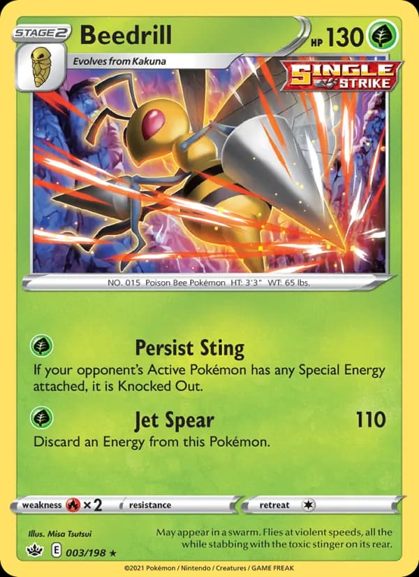 Beedrill card in English