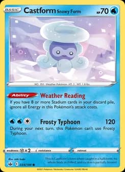 Castform Snowy Form card in English