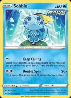 Sobble card in English
