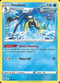 Inteleon card in English