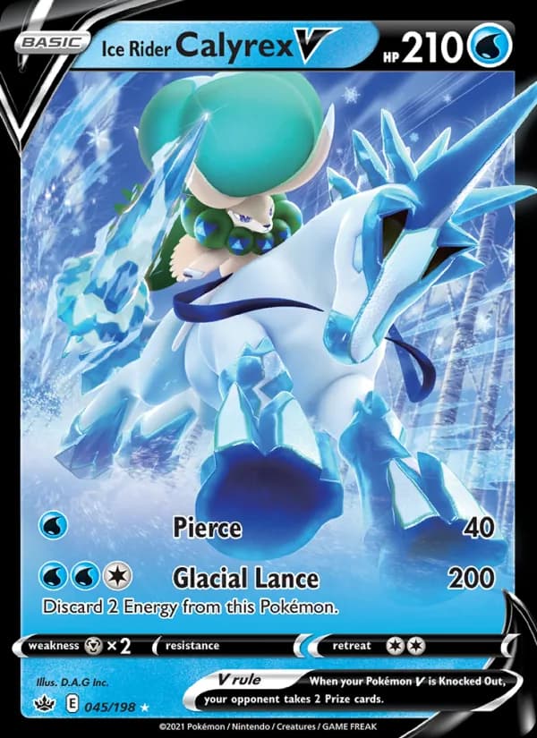 Ice Rider Calyrex V card in English