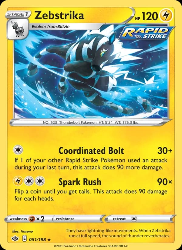 Zebstrika card in English