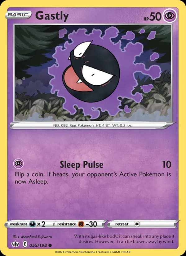 Gastly card in English