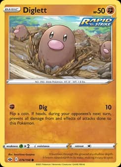 Diglett card in English