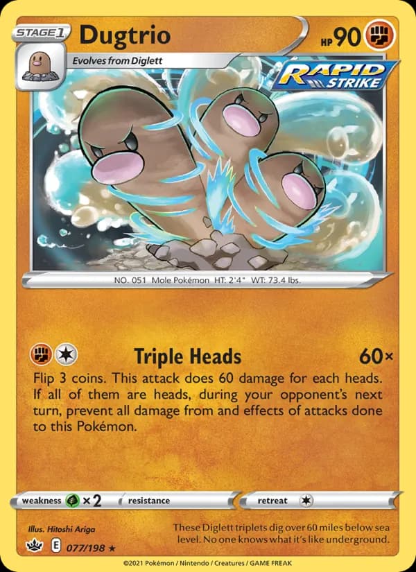 Dugtrio card in English