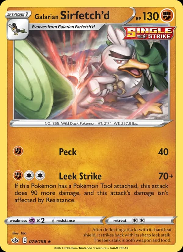 Galarian Sirfetch'd card in English