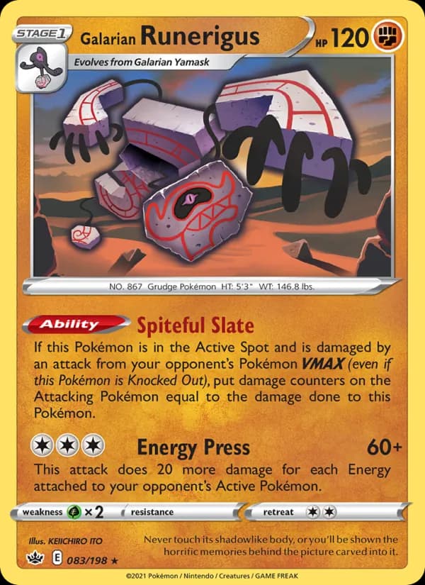 Galarian Runerigus card in English