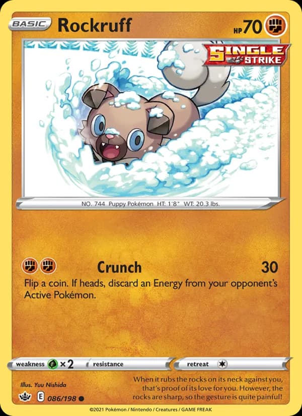 Rockruff card in English