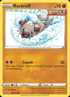 Rockruff card in English