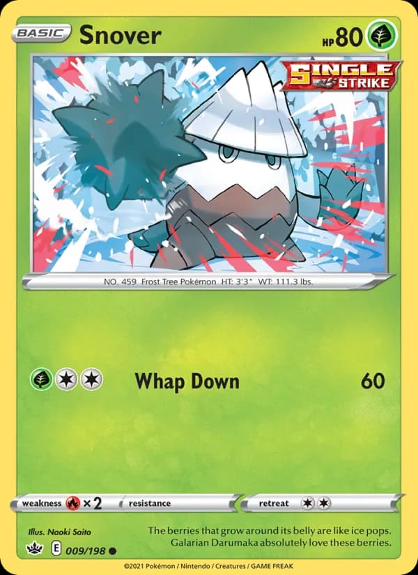 Snover card in English
