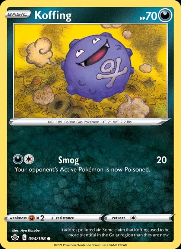 Koffing card in English