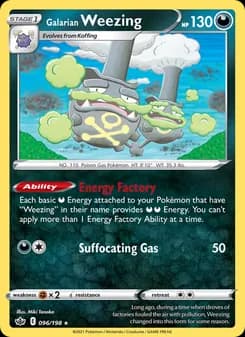 Galarian Weezing card in English