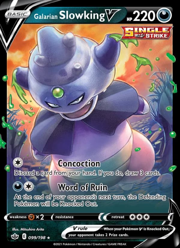 Galarian Slowking V card in English