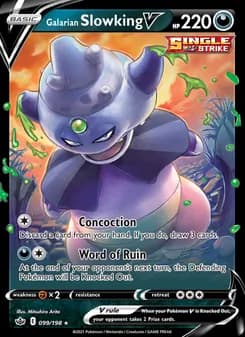 Galarian Slowking V card in English