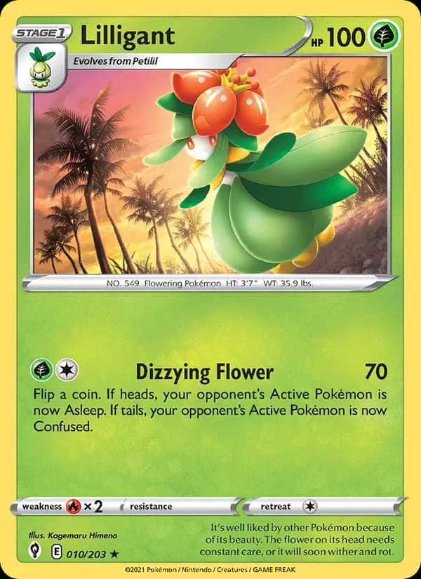 Lilligant card in English