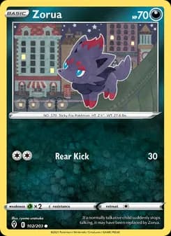 Zorua card in English