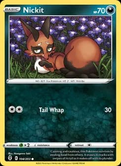 Nickit card in English