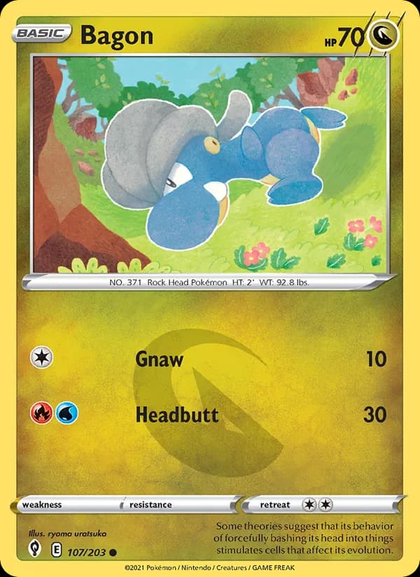 Bagon card in English