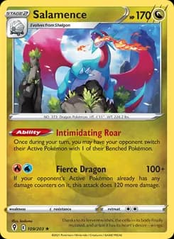 Salamence card in English