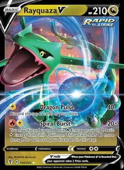 Rayquaza V card in English