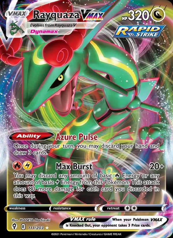 Rayquaza VMAX card in English