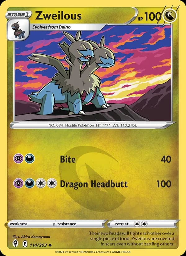 Zweilous card in English