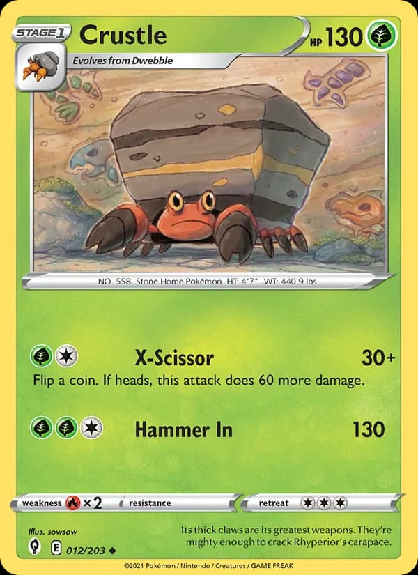 Crustle card in English