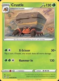 Crustle card in English