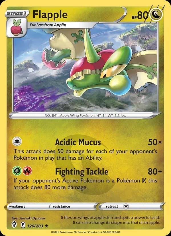 Flapple card in English