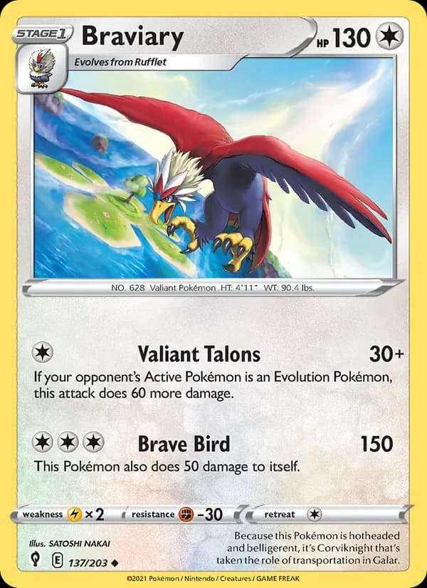 Braviary card in English