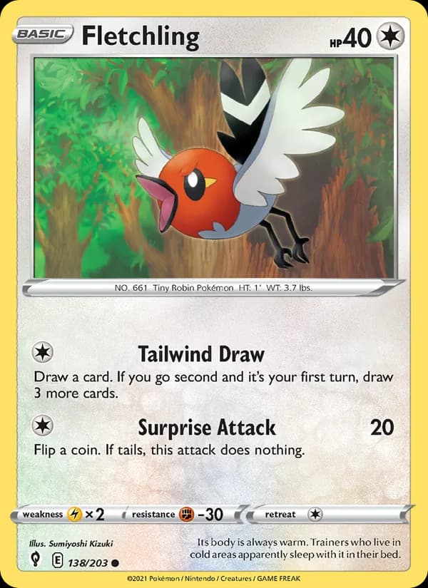 Fletchling card in English