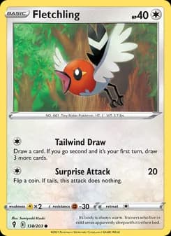 Fletchling card in English