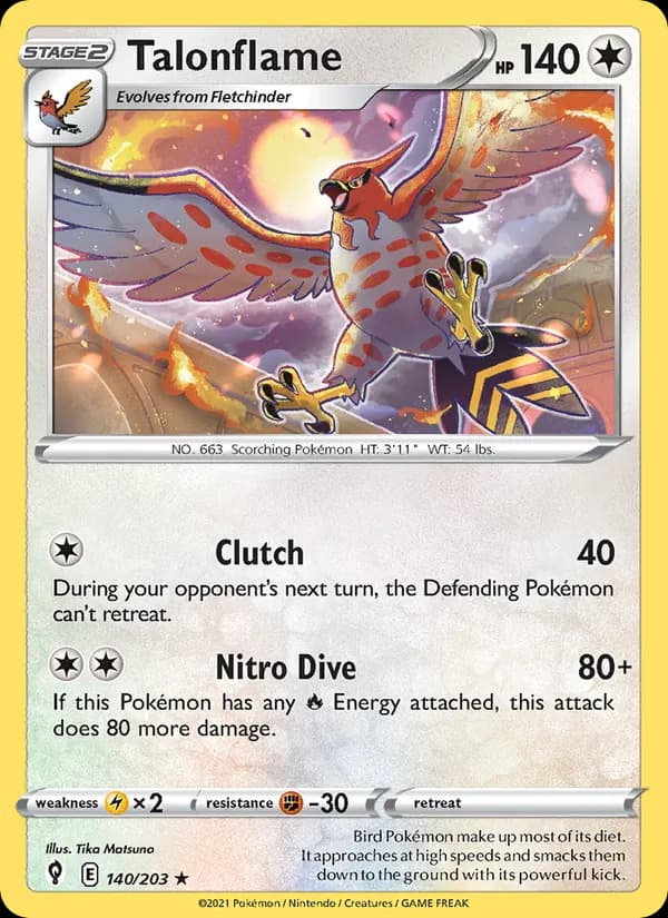 Talonflame card in English