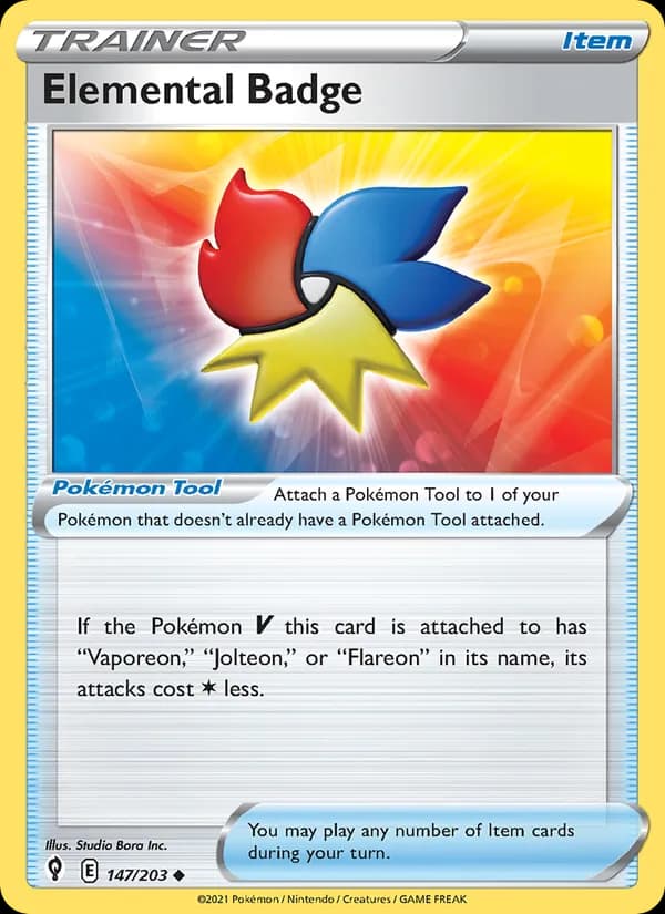 Elemental Badge card in English