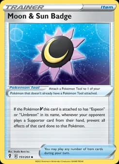Moon & Sun Badge card in English