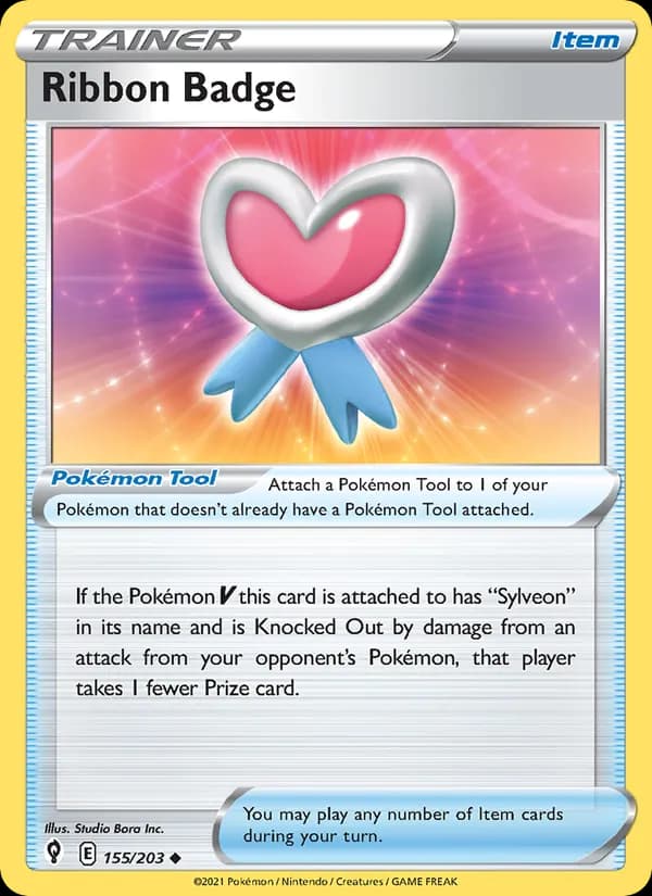 Ribbon Badge card in English