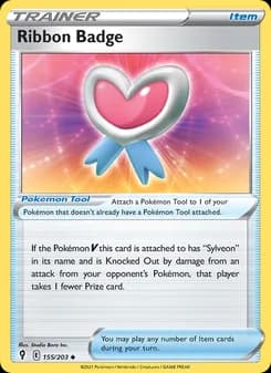 Ribbon Badge card in English