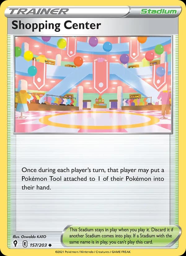 Shopping Center card in English