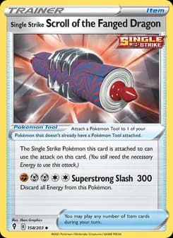 Single Strike Scroll of the Fanged Dragon card in English