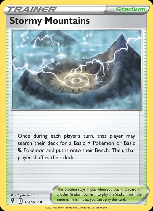 Stormy Mountains card in English