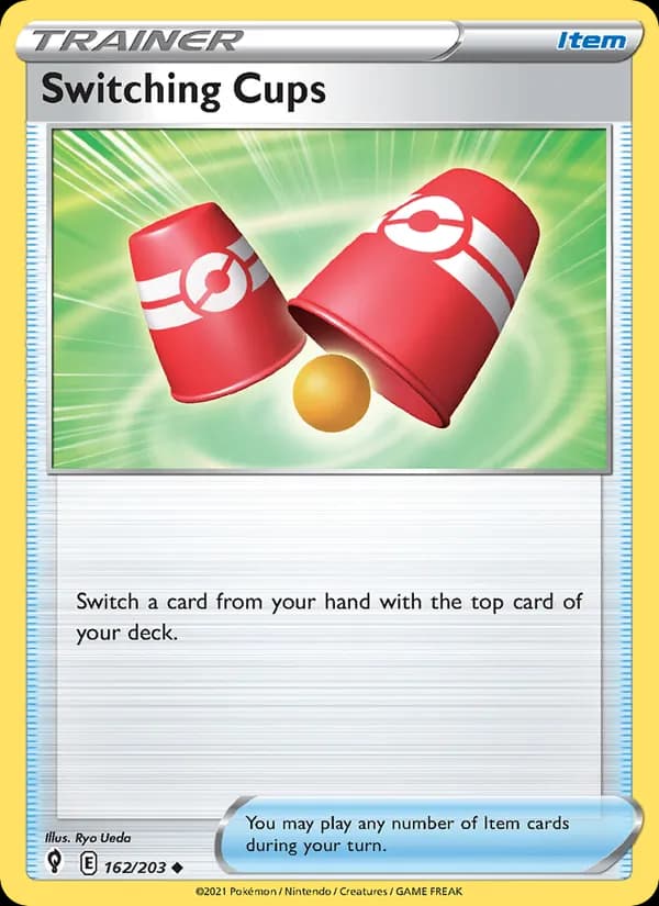 Switching Cups card in English