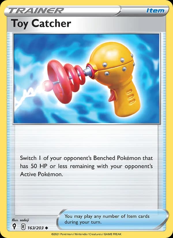 Toy Catcher card in English