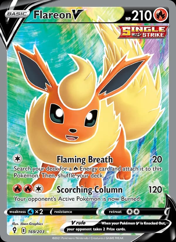 Flareon V card in English