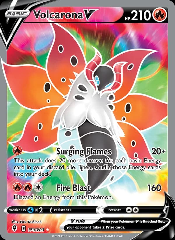 Volcarona V card in English