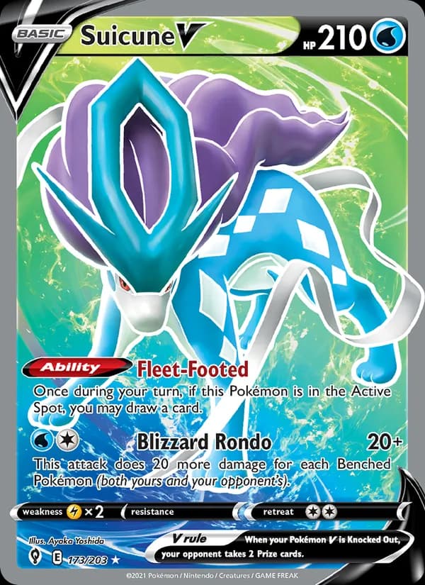 Suicune V card in English
