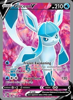 Glaceon V card in English
