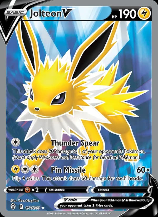 Jolteon V card in English