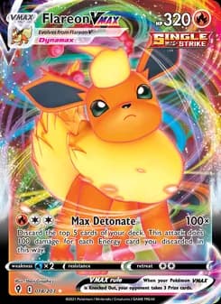 Flareon VMAX card in English