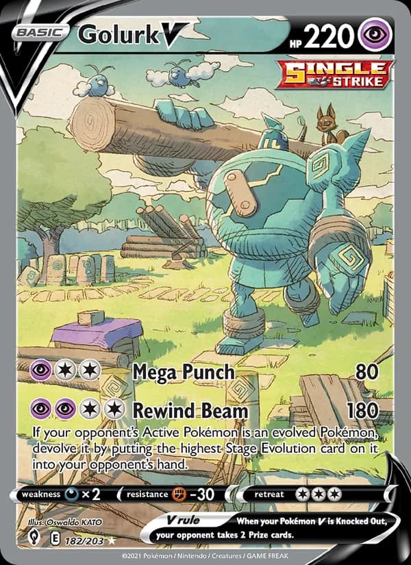 Golurk V card in English