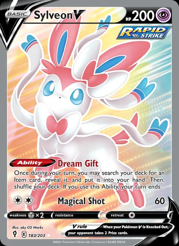 Sylveon V card in English